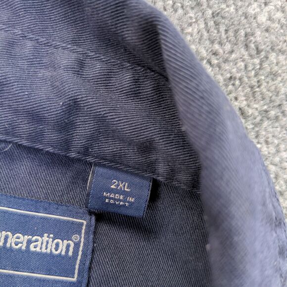 Blue Generation Mens Button Front Shirt Blue 2XL Embroidered Subaru Logo - Picture 12 of 15